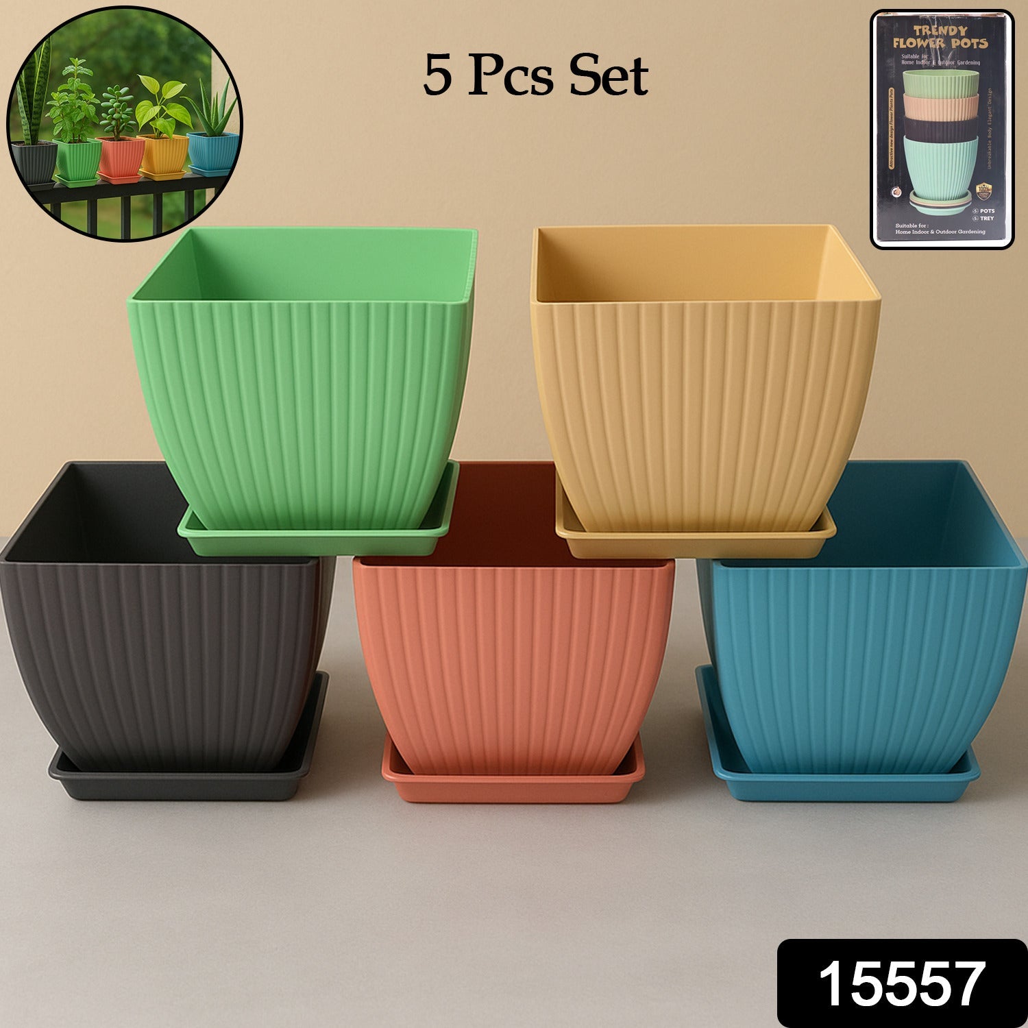 Stylish Square Plastic Plant Pots Stylish Square Plastic Plant Pots